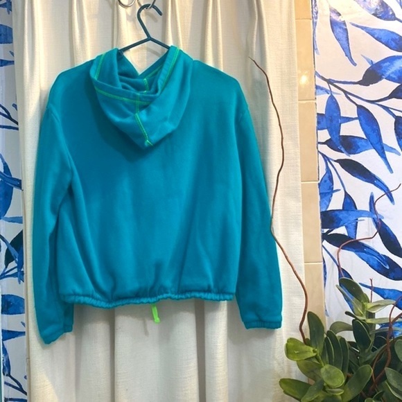 NWOT Girl’s Land’s End Cotton & Polyester Striped Active Hoody Size M (10-12) - Picture 4 of 8